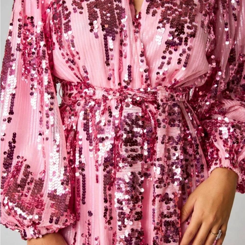 Pink Sequin Women's Robe - Picture 3 of 7